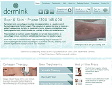 Tablet Screenshot of dermink.com